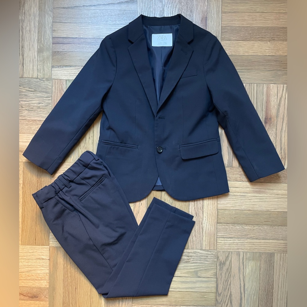 ZARA Fine Wool SUIT JACKET and PANTS  Boys size 6